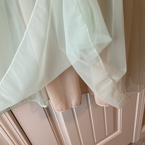 Vintage 50s Shadowline Chiffon Soft Green Ballerina Gown Peignoir Set Sz 32/S - Picture 10 of 16